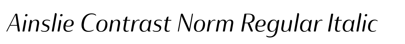 Ainslie Contrast Norm Regular Italic image